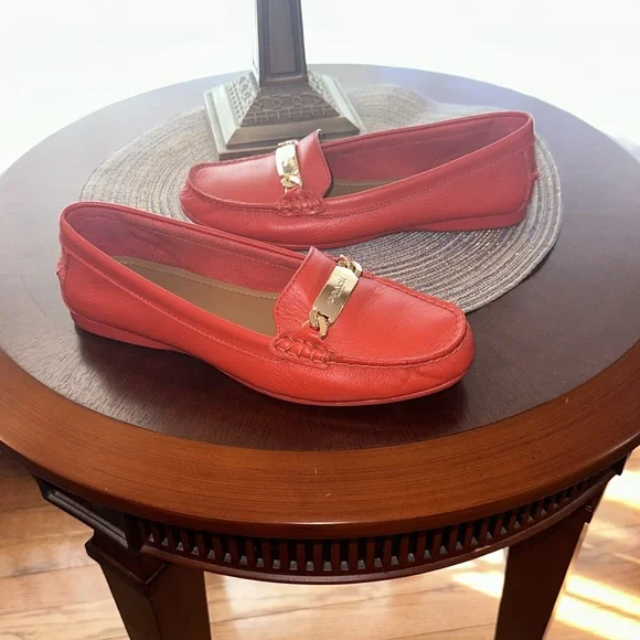 Orange Coach Loafers 7.5 - Picture 8 of 16